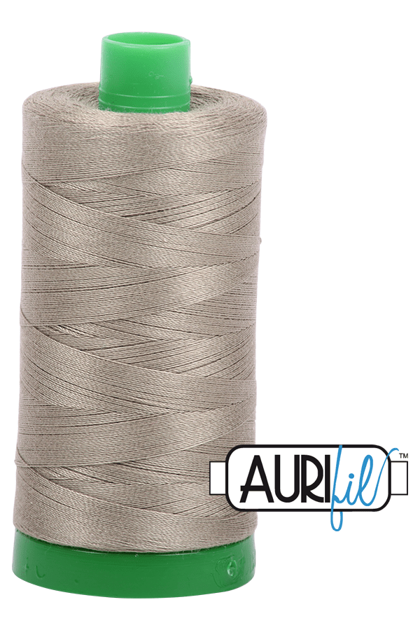 Aurifil Mako 40wt 2-ply Cotton 1000 m 1094 yd. spool - 2900 Light Kakhy Green