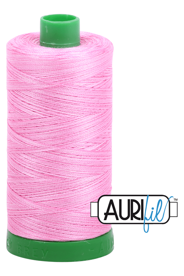 Aurifil Mako 40wt 2-ply Cotton 1000 m 1094 yd. spool - 3660 Bubblegum