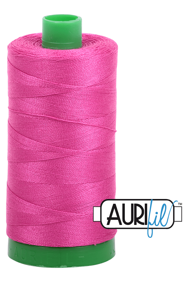 Aurifil Mako 40wt 2-ply Cotton 1000 m 1094 yd. spool - 4020 Fuchsia