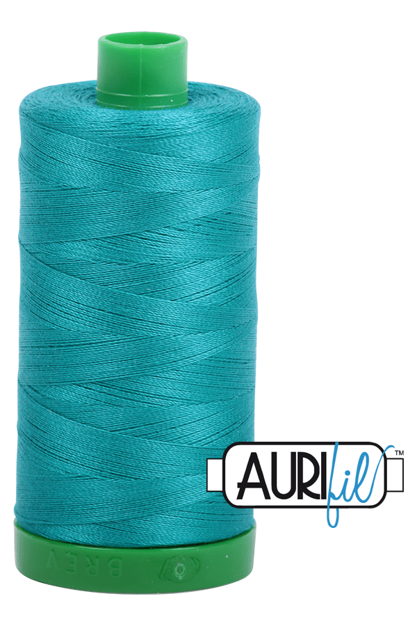 Aurifil Mako 40wt 2-ply Cotton 1000 m 1094 yd. spool - 4093 Jade