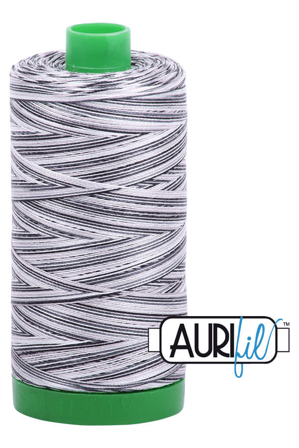 Aurifil Mako 40wt 2-ply Cotton 1000 m 1094 yd. spool - 4652 Licorice Twist