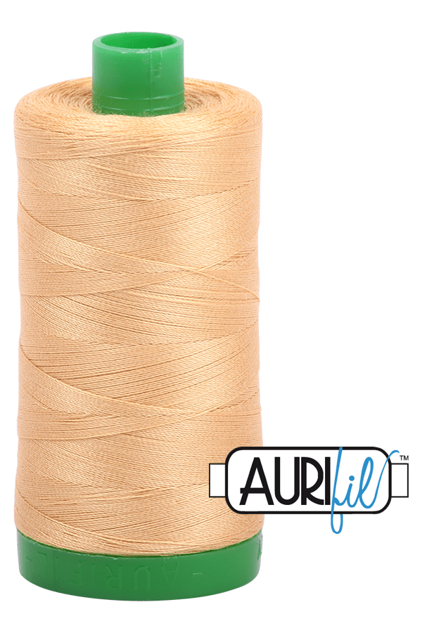 Aurifil Mako 40wt 2-ply Cotton 1000 m 1094 yd. spool - 5001 Ocher Yellow