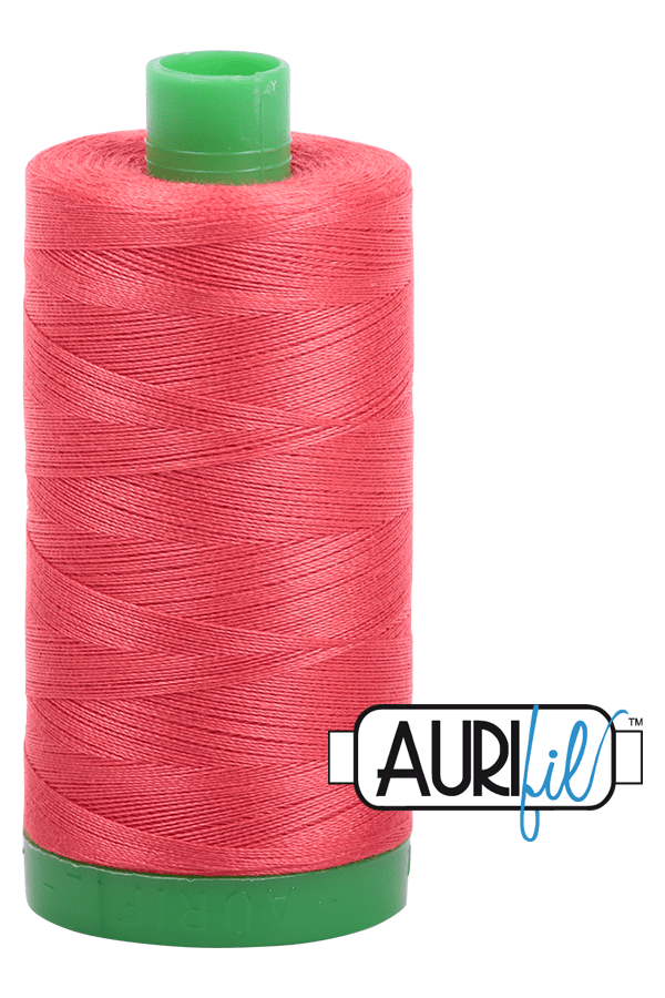 Aurifil Mako 40wt 2-ply Cotton 1000 m 1094 yd. spool - 5002 Medium Red