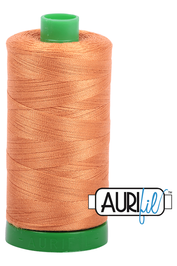 Aurifil Mako 40wt 2-ply Cotton 1000 m 1094 yd. spool - 5009 Medium Orange