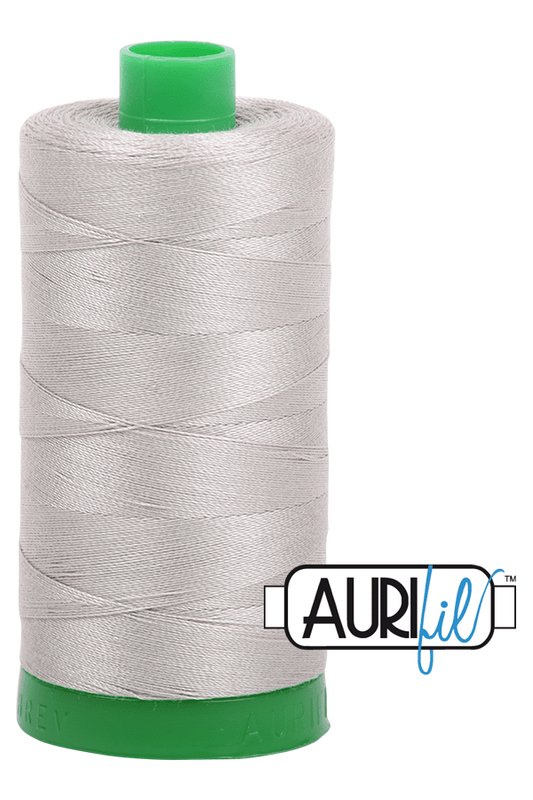 Aurifil Mako 40wt 2-ply Cotton 1000 m 1094 yd. spool - 5021 Light Grey