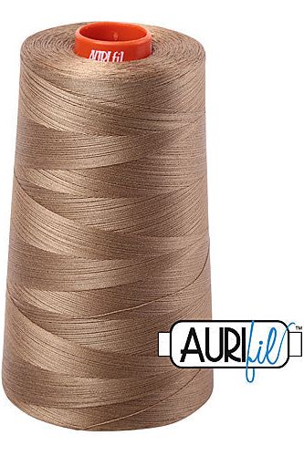 Aurifil Mako 50wt Cotton 5900 m 6452 yd. cone - 6010 Toast