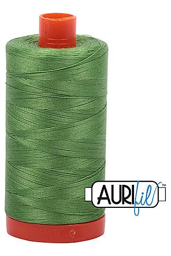 Aurifil Mako 50wt Cotton 1300 m 1422 yd. spool - 1114 Grass Green