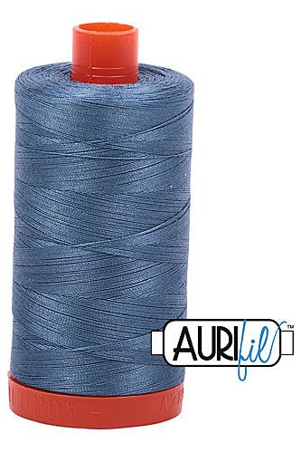 Aurifil Mako 50wt Cotton 1300 m 1422 yd. spool - 1126 Blue Grey