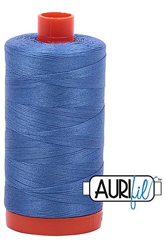 Aurifil Mako 50wt Cotton 1300 m 1422 yd. spool - 1128 Light Blue Violet