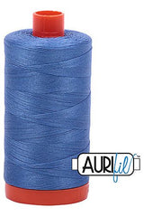 Aurifil Mako 50wt Cotton 1300 m 1422 yd. spool - 1128 Light Blue Violet