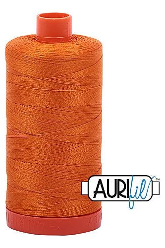 Aurifil Mako 50wt Cotton 1300 m 1422 yd. spool - 1133 Bright Orange