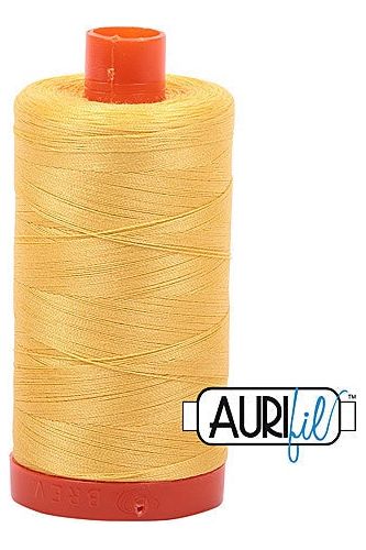 Aurifil Mako 50wt Cotton 1300 m 1422 yd. spool - 1135 Pale Yellow