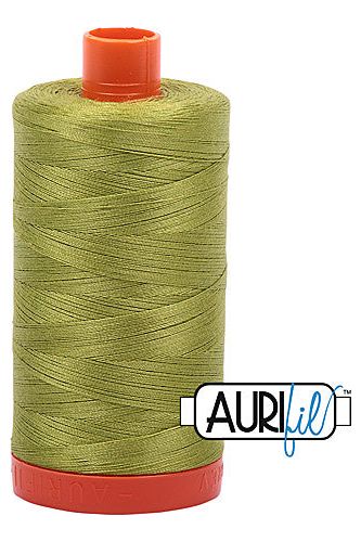 Aurifil Mako 50wt Cotton 1300 m 1422 yd. spool - 1147 Light Leaf Green