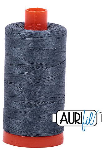 Aurifil Mako 50wt Cotton 1300 m 1422 yd. spool - 1158 Medium Grey