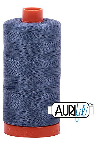 Aurifil Mako 50wt Cotton 1300 m 1422 yd. spool - 1248 Dark Grey Blue