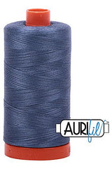 Aurifil Mako 50wt Cotton 1300 m 1422 yd. spool - 1248 Dark Grey Blue