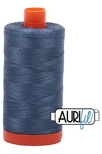 Aurifil Mako 50wt Cotton 1300 m 1422 yd. spool - 1310 Medium Blue Grey