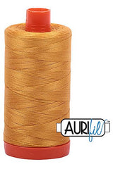Aurifil Mako 50wt Cotton 1300 m 1422 yd. spool - 2140 Orange Mustard