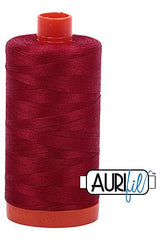 Aurifil Mako 50wt Cotton 1300 m 1422 yd. spool - 2260 Red Wine