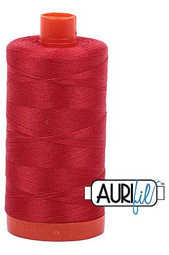 Aurifil Mako 50wt Cotton 1300 m 1422 yd. spool - 2265 Lobster Red