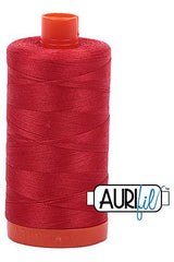 Aurifil Mako 50wt Cotton 1300 m 1422 yd. spool - 2265 Lobster Red