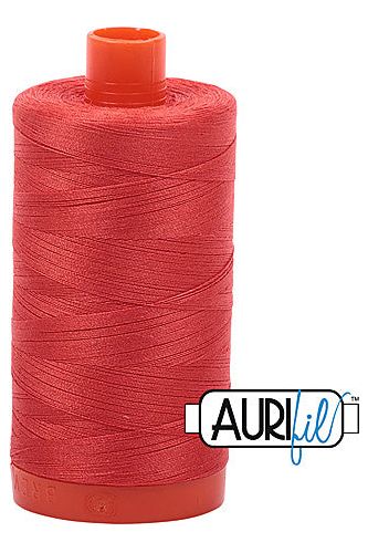 Aurifil Mako 50wt Cotton 1300 m 1422 yd. spool - 2277 Light Red Orange