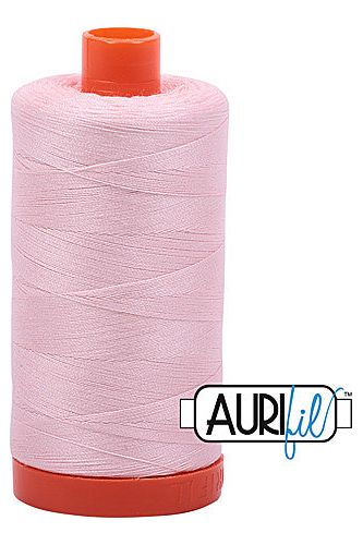 Aurifil Mako 50wt Cotton 1300 m 1422 yd. spool - 2410 Pale Pink
