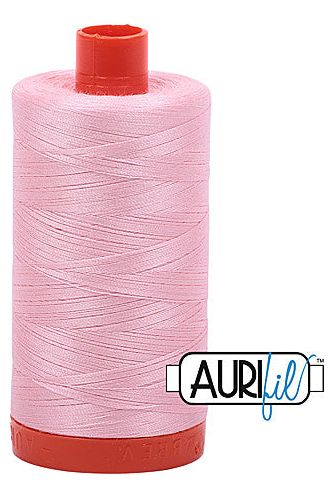Aurifil Mako 50wt Cotton 1300 m 1422 yd. spool - 2423 Baby Pink