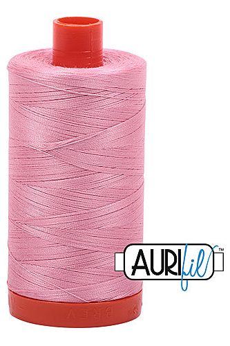 Aurifil Mako 50wt Cotton 1300 m 1422 yd. spool - 2425 Bright Pink