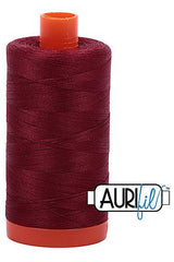 Aurifil Mako 50wt Cotton 1300 m 1422 yd. spool - 2460 Dark Carmine Red