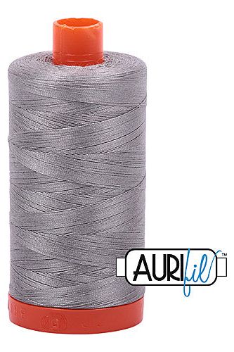 Aurifil Mako 50wt Cotton 1300 m 1422 yd. spool - 2620 Stainless Steel