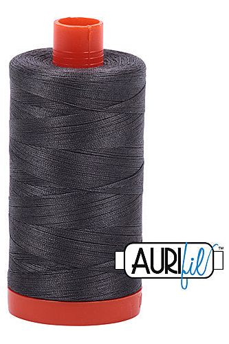 Aurifil Mako 50wt Cotton 1300 m 1422 yd. spool - 2630 Dark Pewter