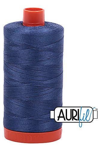Aurifil Mako 50wt Cotton 1300 m 1422 yd. spool - 2775 Steel Blue