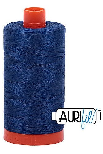 Aurifil Mako 50wt Cotton 1300 m 1422 yd. spool - 2780 Dark Delft Blue