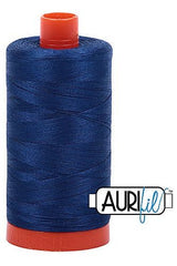 Aurifil Mako 50wt Cotton 1300 m 1422 yd. spool - 2780 Dark Delft Blue