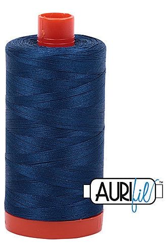 Aurifil Mako 50wt Cotton 1300 m 1422 yd. spool - 2783 Medium Delft Blue