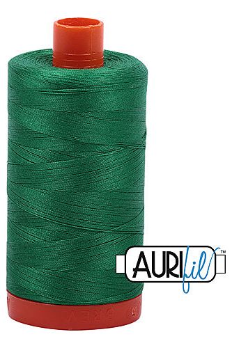 Aurifil Mako 50wt Cotton 1300 m 1422 yd. spool - 2870 Green
