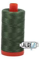 Aurifil Mako 50wt Cotton 1300 m 1422 yd. spool - 2890 Very Dark Grass Green