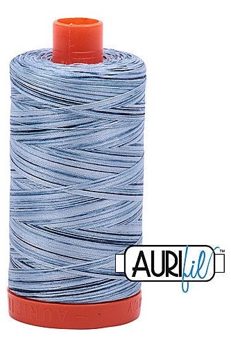 Aurifil Mako 50wt Cotton 1300 m 1422 yd. spool - 4669 Stonewashed Blues