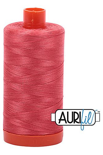 Aurifil Mako 50wt Cotton 1300 m 1422 yd. spool - 5002 Medium Red