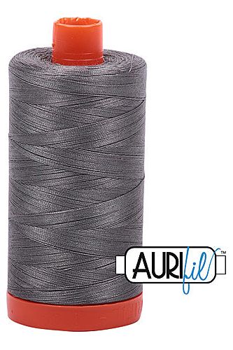 Aurifil Mako 50wt Cotton 1300 m 1422 yd. spool - 5004 Grey Smoke