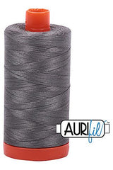 Aurifil Mako 50wt Cotton 1300 m 1422 yd. spool - 5004 Grey Smoke