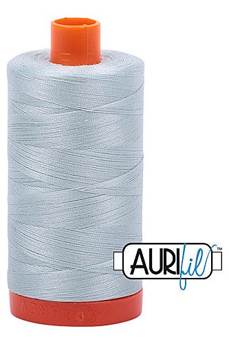 Aurifil Mako 50wt Cotton 1300 m 1422 yd. spool - 5007 Light Grey Blue