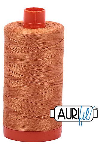 Aurifil Mako 50wt Cotton 1300 m 1422 yd. spool - 5009 Medium Orange