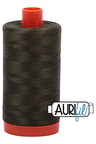 Aurifil Mako 50wt Cotton 1300 m 1422 yd. spool - 5012 Dark Green