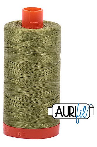 Aurifil Mako 50wt Cotton 1300 m 1422 yd. spool - 5016 Olive Green