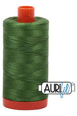 Aurifil Mako 50wt Cotton 1300 m 1422 yd. spool - 5018 Dark Grass Green
