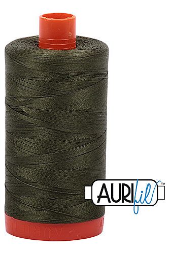 Aurifil Mako 50wt Cotton 1300 m 1422 yd. spool - 5023 Medium Green
