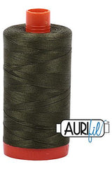 Aurifil Mako 50wt Cotton 1300 m 1422 yd. spool - 5023 Medium Green