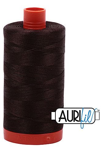 Aurifil Mako 50wt Cotton 1300 m 1422 yd. spool - 5024 Dark Brown